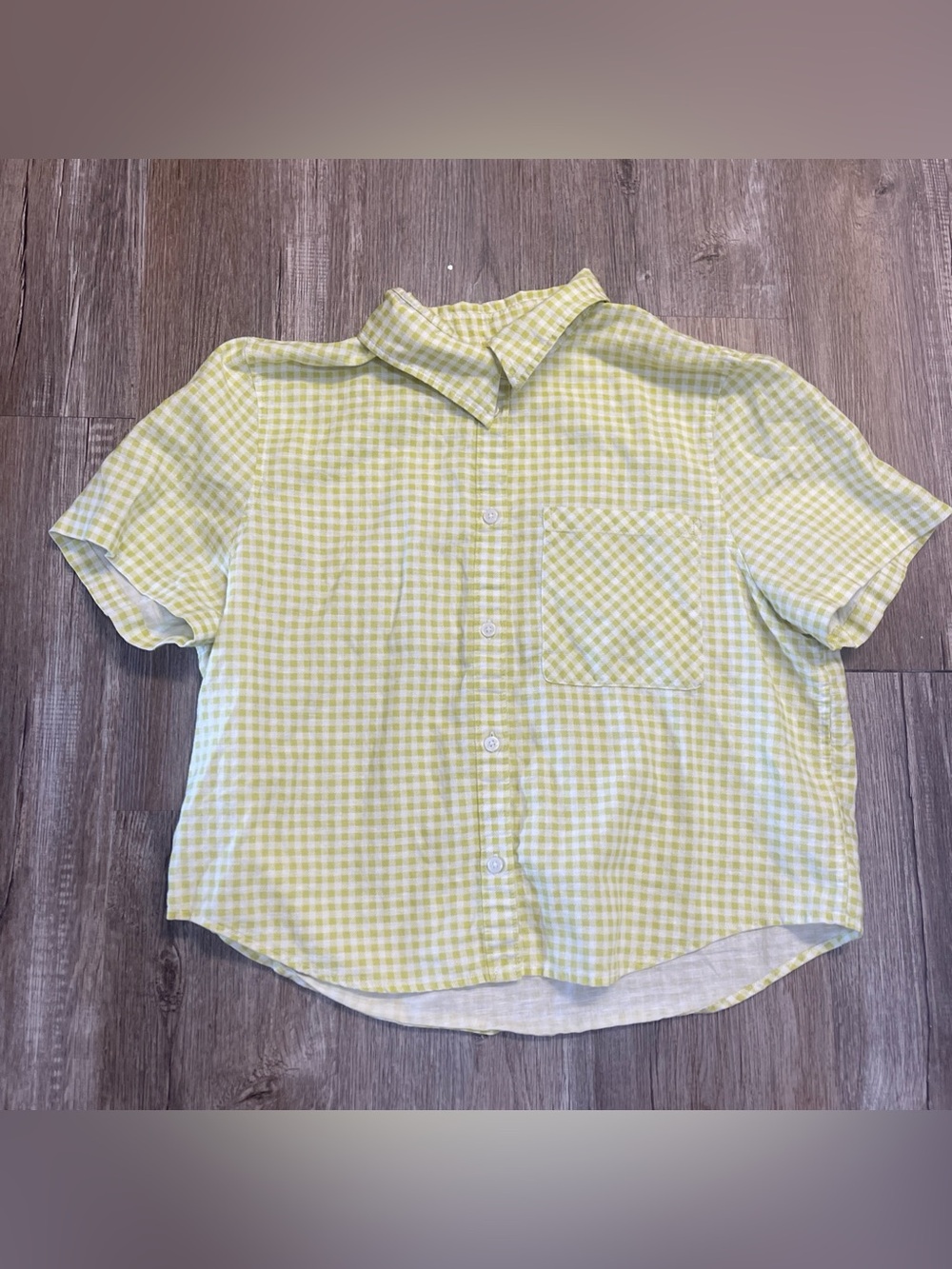 Sunday Best Aritzia Shirt Pastel Like Green Spring Gingham Small
